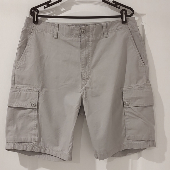 Nautica Shorts New Nautica Modern Fit Mens Cargo Shorts Light Grey